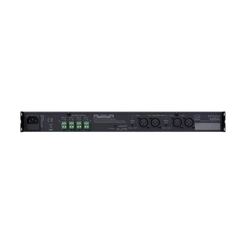 Audio Amplifier AUDAC EPA254 4.0 Channels Class D 0.1% THD