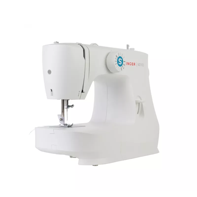 Semi-automatic sewing machine SINGER M2105 — 8 stitch patterns, 4-step buttonhole, free arm, electric, white