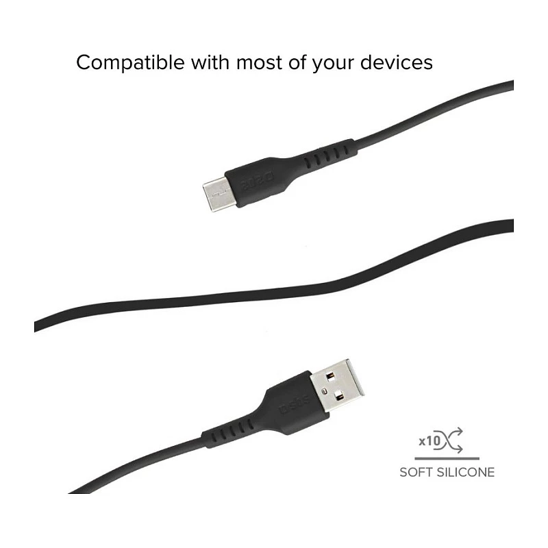 SBS TECABLEMICRO2K 2m USB A Micro-USB B Male Male Black USB Cable (TEKabelMICRO2K)