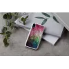 Smartphone case iKins for iPhone XR – water flower design, white