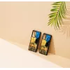 Phone case iKins for Samsung Galaxy Note 20 Ultra — black cafe terrace design
