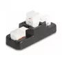 DeLOCK Keystone LSA Set RJ45 RJ11 Cat.6 black clip-on holder