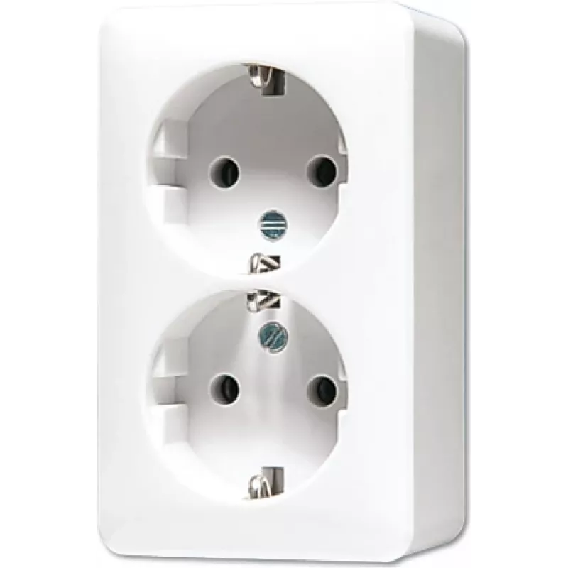Outlet box JUNG 6020 A WW, flush-mounted Type F, 61×102×47 mm, white