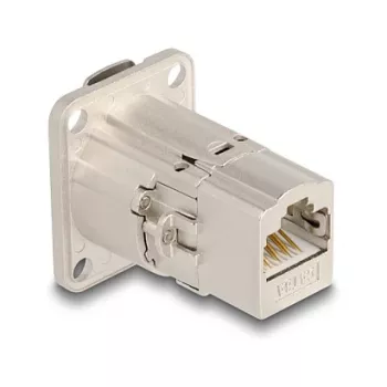 DeLOCK 67062 D-Type RJ45 Cat.6A STP built-in coupler, metal