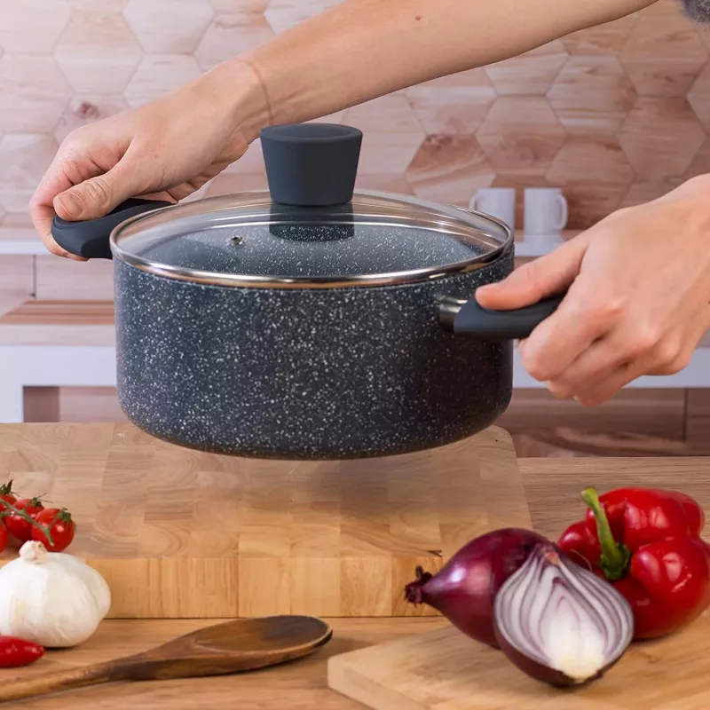 Stockpot Russell Hobbs RH00848EU 20 cm stone – stovetop cooking pot with lid