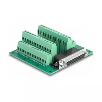 DeLOCK D-Sub HD 44 pin female to Terminal Block for DIN rail 84mm x 86mm x 30mm