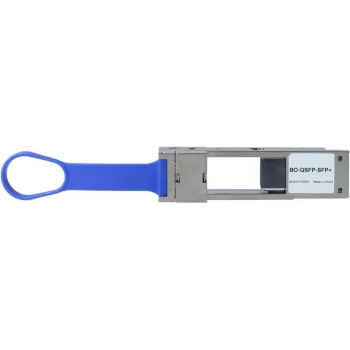 Dell EMC Compatible QSA-Q28-S28 BlueOptics BO-QSFP28-SFP28 100 Gigabit QSFP28 to SFP28 Converter, Slot for SFP28 Transceiver, Multimode and Singlemode capable, 0°C/+70°C (QSA-Q28-S