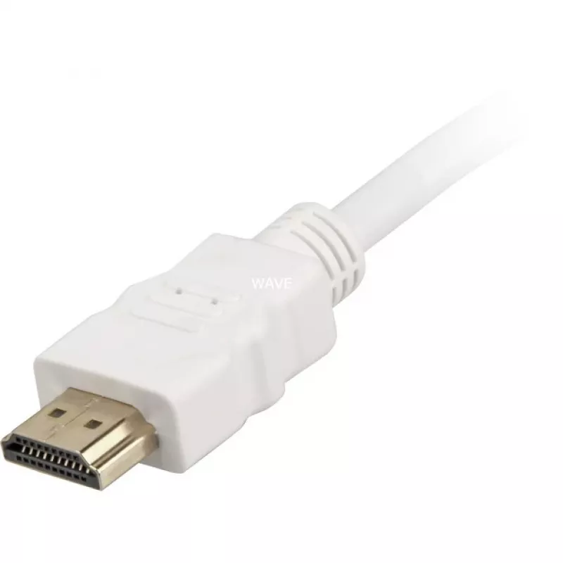 High Speed HDMI-Kabel mit Ethernet weiß, 2 Meter