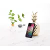 Protective smartphone case iKins for iPhone 11 Pro with water flower design, black