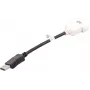 DisplayPort to DVI-D Cable DELL 023NVR 0.23m Black White