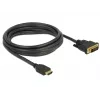 Video cable adapter DeLOCK 85655 3m HDMI Type A DVI Black