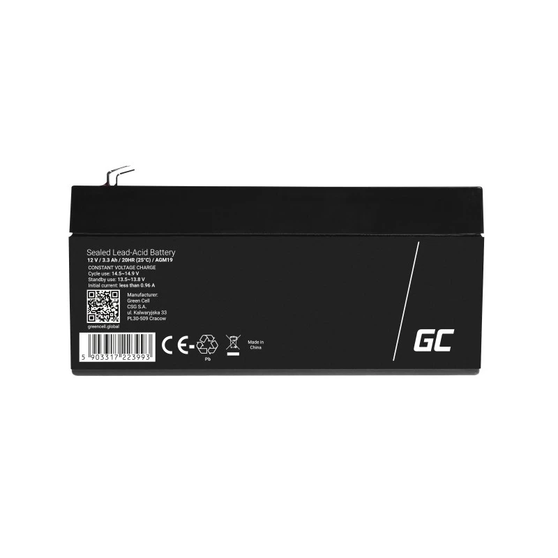 Green Cell AGM19 UPS battery Sealed Lead Acid 12 V 3.3 Ah