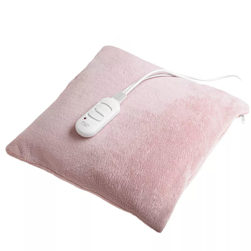 Electric heating pad Adler AD 7444, 80W, 2 heat levels, washable, remote control, pink
