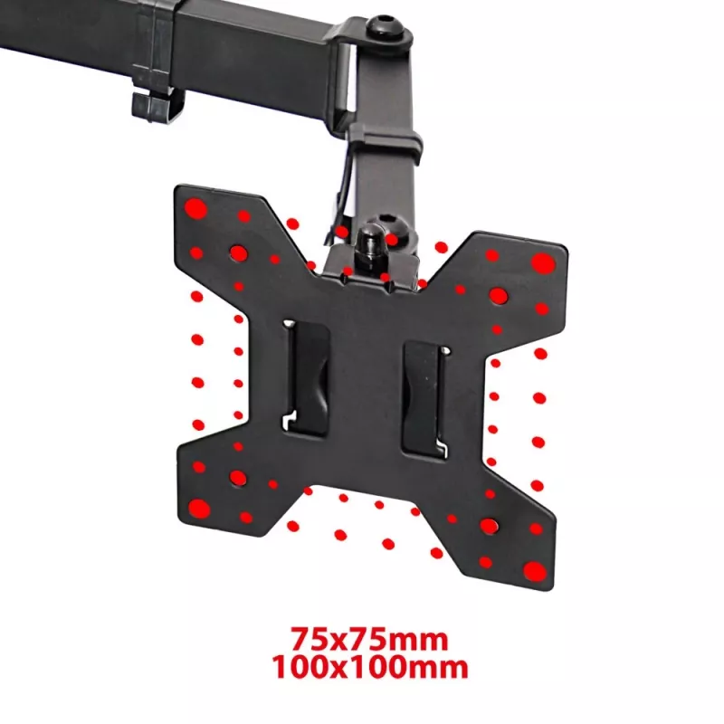 Monitor desktop mount ESPERANZA ERW017 for 10–27 inch screens, up to 8 kg, desk clamp, VESA 75x75–100x100