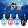 Snorkeling Mask Free Breath M2068G L/XL pink — full-face snorkel mask, size L/XL