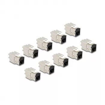 DeLOCK 88118 keystone module Flat Black RJ-45 10 pcs