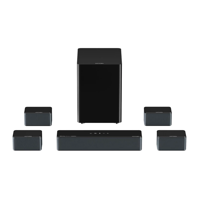 Speakers Ultimea Poseidon D80 Black 7.1 channels, 8 speakers, wired & wireless, active subwoofer