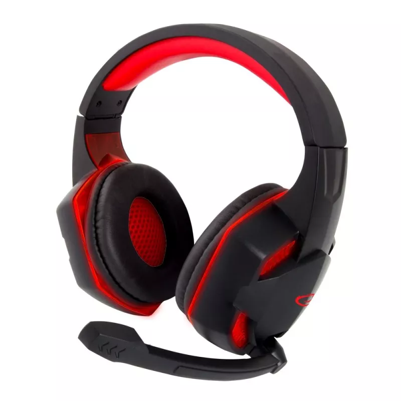 Gaming Headset ESPERANZA BLACKBIRD, Microphone, USB/Jack 3.5mm, Black/Red