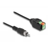 DeLOCK Cable RCA male to Terminal Block Adapter with push button 15 cm