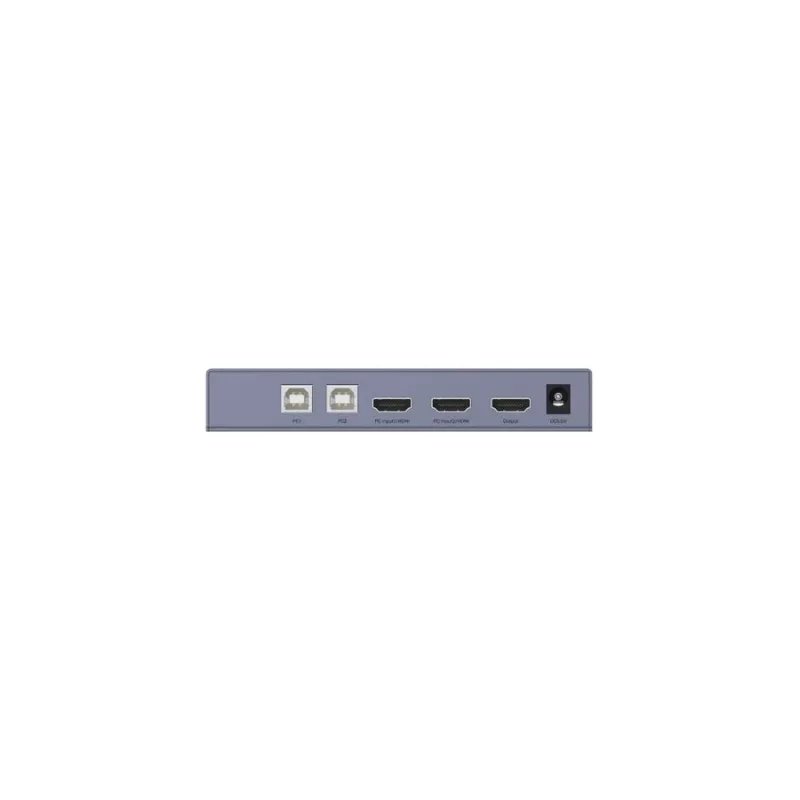 KVM switch Unitek V307A USB HDMI 2‑port 4K Ultra HD 3840x2160@60Hz HDCP 2.2, metal housing, grey