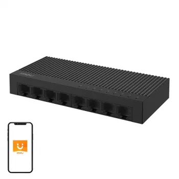 8-port LAN Switch IMOU SF108C 100 Mb/s — unmanaged 8x 100 Mbps Ethernet ports