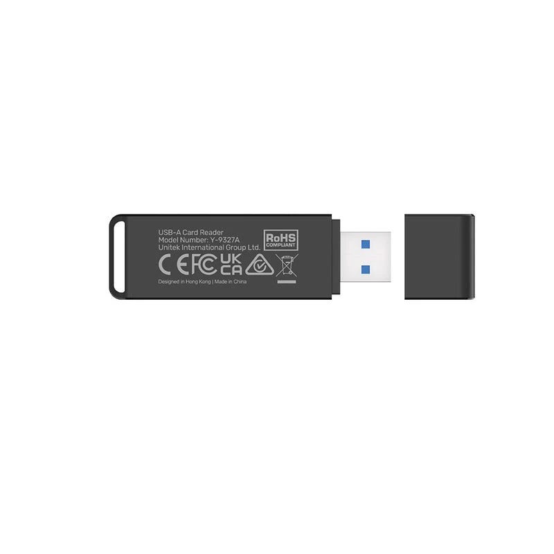 Card reader Unitek Y-9327A USB 3.2 Gen 1 Type-A — MicroSD/SD, 2 slots, 5000 Mbit/s, black