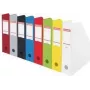 Magazine holder Dymo DINA4 100 mm cardboard with PVC film, assorted colors, pack of 10