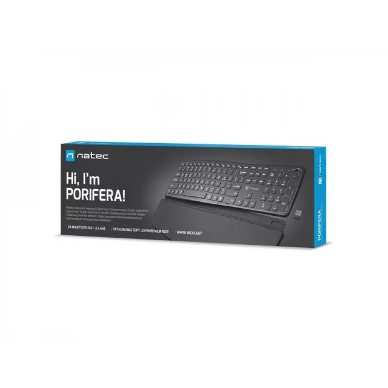 NATEC PORIFERA keyboard Home/Office Bluetooth QWERTY US International Black