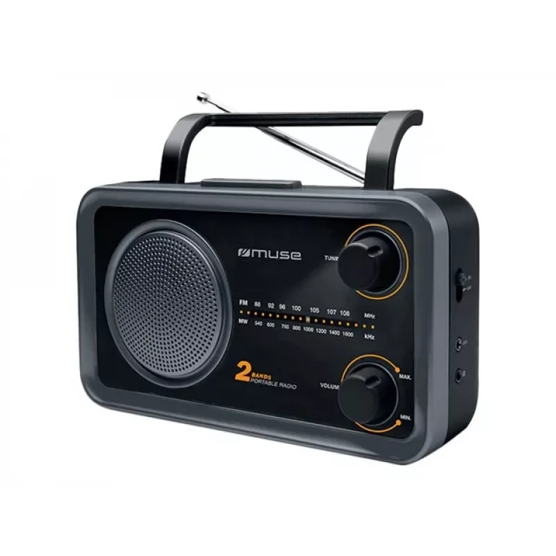 Muse | 2-bands portable radio | M-06DS | AUX in | Grey