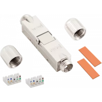 LogiLink cable connector Cat. 6A Shielded screw strain relief (MP0073)