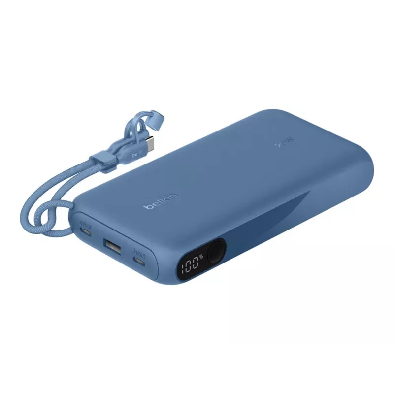 Power bank Belkin BPB028hqBL 20000 mAh, 2× USB‑C, 1× USB‑A, blue