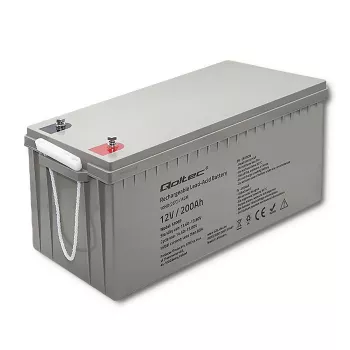 Rechargeable AGM battery QOLTEC 53069 12V 200Ah for backup power and UPS systems