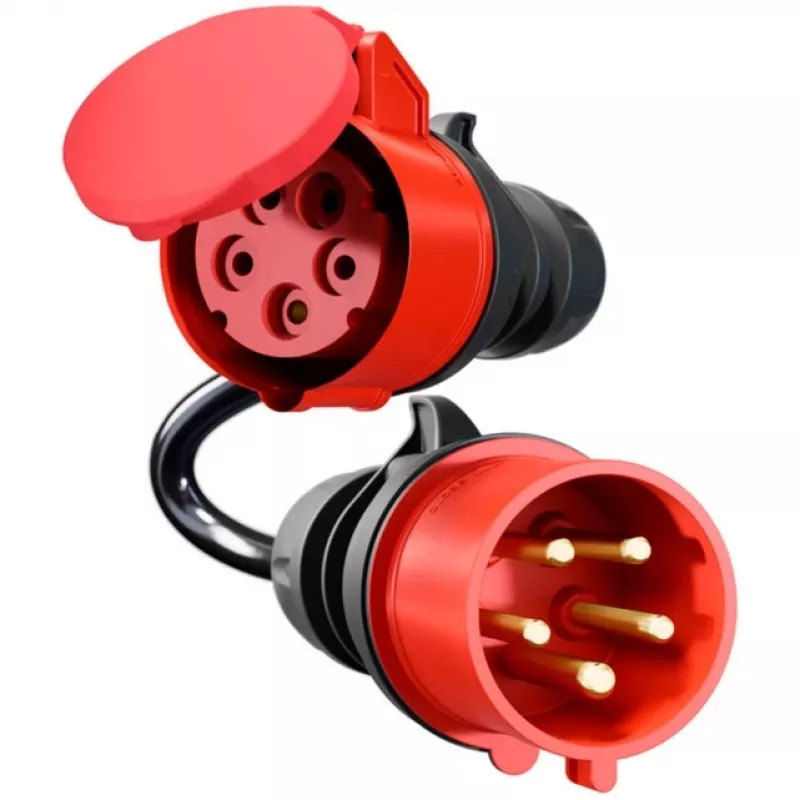 Adapter for Gemini flex 11 kW, CEE Red Three-Phase Power 16A > CEE Red 32A (black, 30cm)