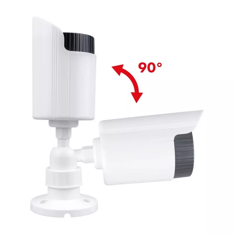 Dummy tube camera with IR LEDs, CEE IR1800 W — non-functional surveillance deterrent