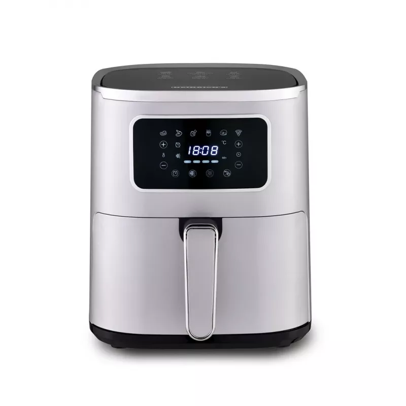 Hot air fryer HEINRICH'S HFR 8216 — 5 L, 1450 W, touch control, LED display, silver, stand-alone