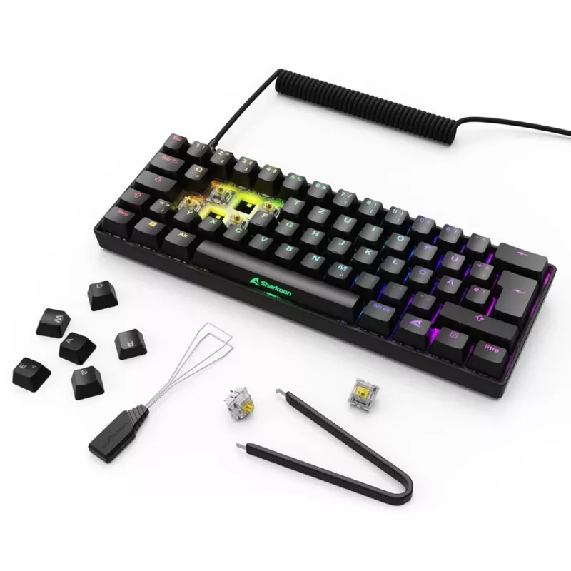 Sharkoon 100065629 keyboard Home USB QWERTZ German Black