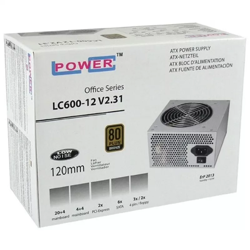Power Supply 450W LC600-12 V2.31 80+ Bronze