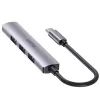 USB-C hub Unitek H1208B — 1x USB-A 5 Gbps, 3x USB-A 2.0, USB-C host, aluminium housing, 0.20 m cable