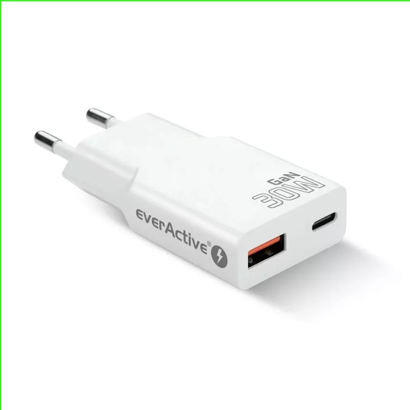 Universal USB Wall Charger everActive SC-380Q Super Slim QC 3.0 — Quick Charge 3.0, compact design