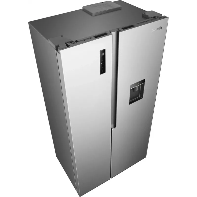Gorenje HZF55082 NRS917E41XWD G400, Freestanding, American door, Grey, 2 door(s), Touch, LED