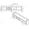 Cama RTV PORTO 3D cabinet 190x38x50 oak/black