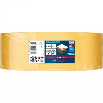 Bosch Expert C470 sanding roll, Abrasive roll, Medium grit, P100, Finishing work, Removing paint, Wood, Dry sanding