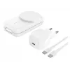 Indoor Charger Belkin UltraCharge 25w Qi2 3in1 Magnetic Charger EU White Square