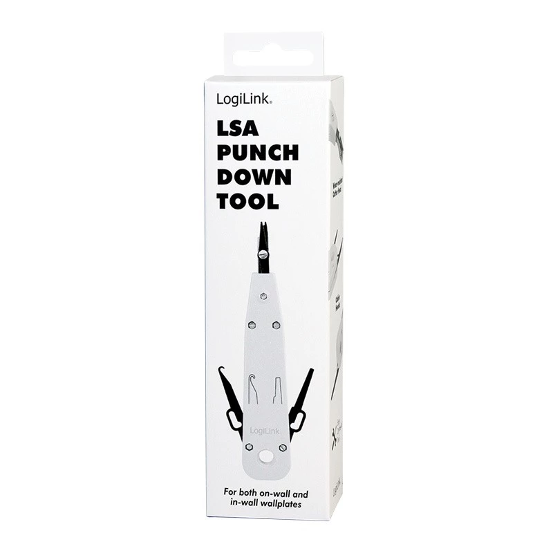 Cable crimper LOGILINK WZ0001A for RJ45/RJ11, built-in cutter and stripper, white