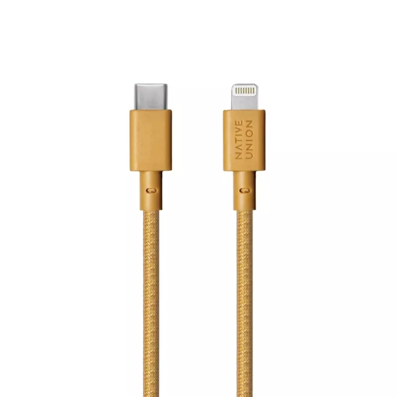 USB-A to Lightning Cable Native Union Night Cable — 3 m, Yellow