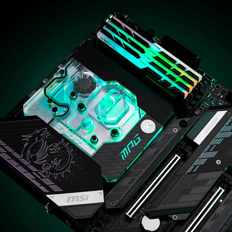 Water block EK Water Blocks Acrylic Brass Black Silver