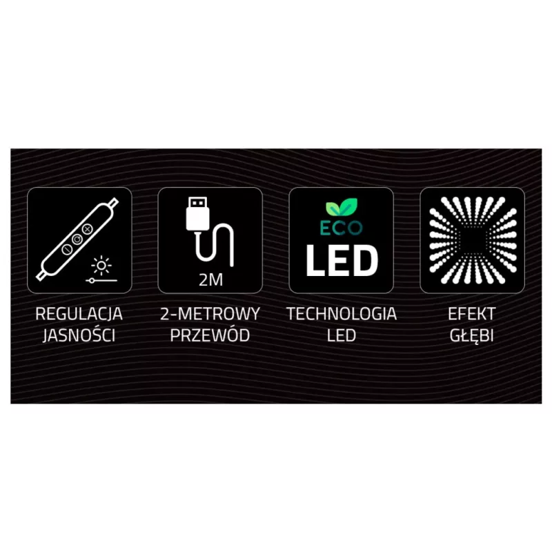 Neon lights MANTA Style UNICORN MASNL134MT with tunnel effect — decorative LED panel for room lighting