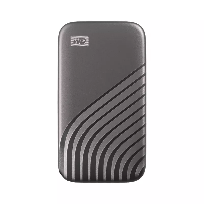 WD My Passport SSD WDBAGF0040BGY - SSD - encrypted - 4 TB - external (Portable) - USB 3.2 Gen 2 (USB-C Connector) - 256-Bit-AES - Grey