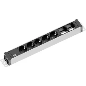 Power extension Bachmann 922.0181 3 m 5 AC outlet(s) Indoor Black Silver