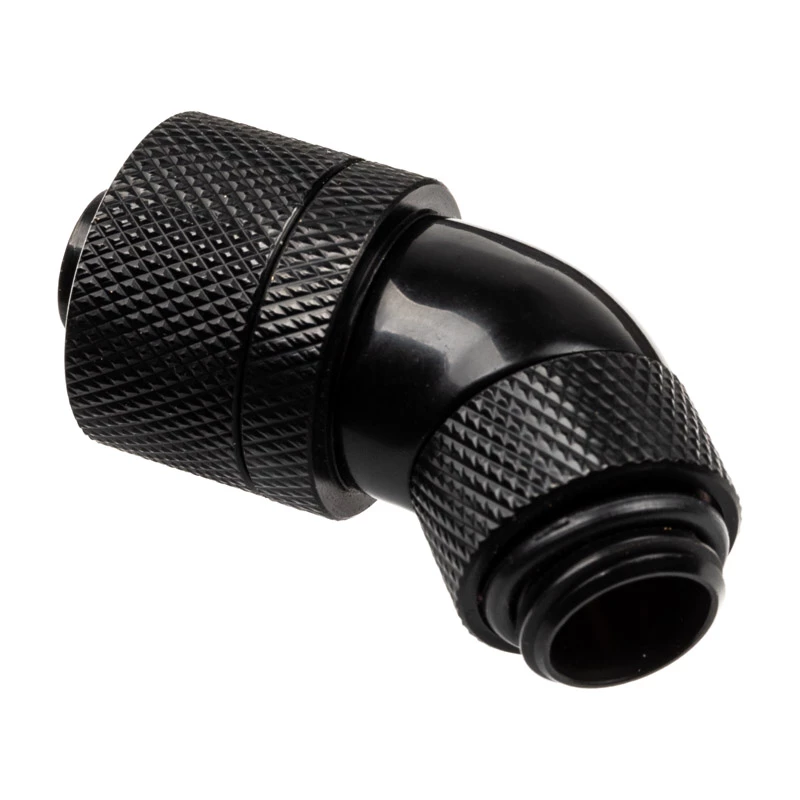 Alphacool HF Connector 45 degrees G1/4 inch AG to 16/10mm - Rotatable, black